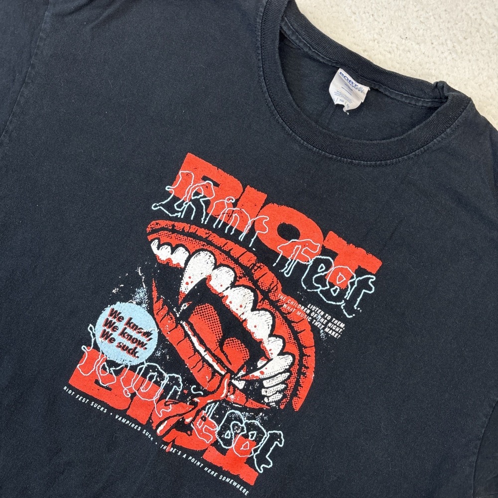 RIOT FEST '21 Festival T-Shirt XL Black Band Smashing Pumpkins Slipknot Rock Tee